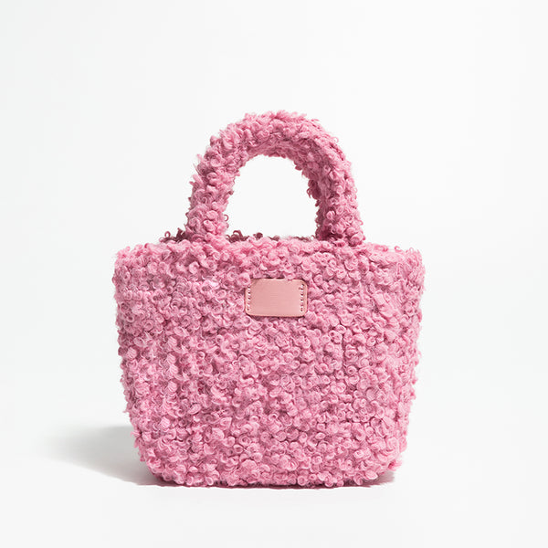 Bolso Cuadrado Pequeño en Lana de Cordero