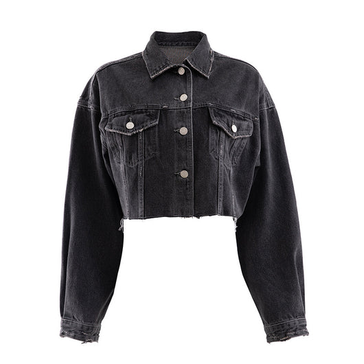 Chaqueta Denim Oversized Desgastada - Estilo Europeo Otoño - Image 3