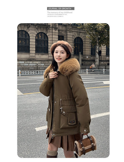 Parka Corta Ajustada a la Cintura para Mujer - Image 17