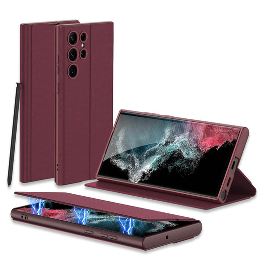 Funda de Cuero para Celular con Cierre Magnético y Ranuras Integradas - Image 6