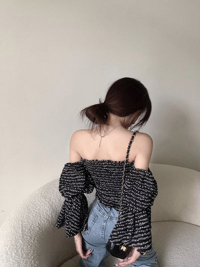Blusa Palabra de Carácter con Mangas Abullonadas Versátil - Image 6