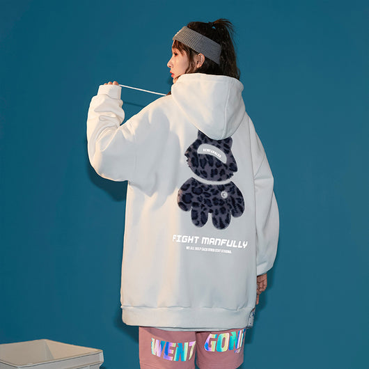 Sudadera Deportiva con Capucha, Estampado Reflectante y Flocado - Image 8