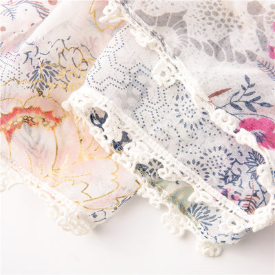 Pañuelo Floral de Encaje Algodón Suave para Mujer - Image 14