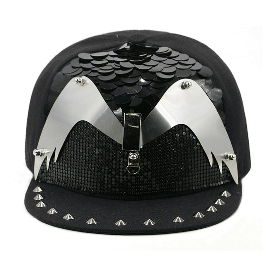 Gorra Harajuku Estilo Europeo Americano con Calavera y Remaches Cruzados - Image 2