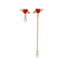 One Arrow Pierced Love God's Arrow Ear Line Female Pearl Earrings Plateado