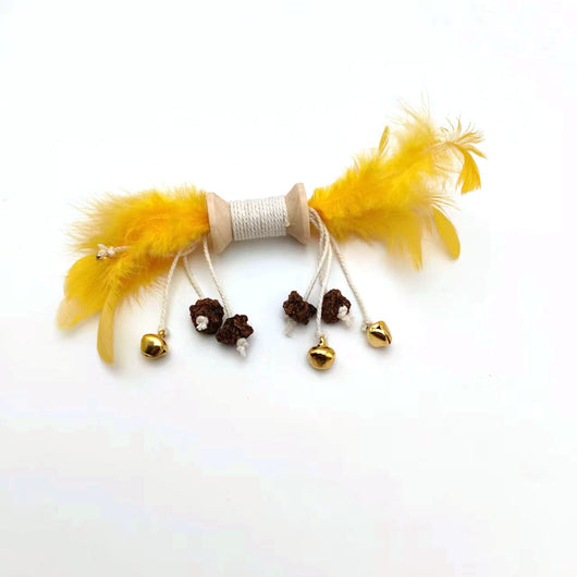 Juguete Interactivo para Gatos con Plumas, Campanas y Texturas de Masticación - Image 9