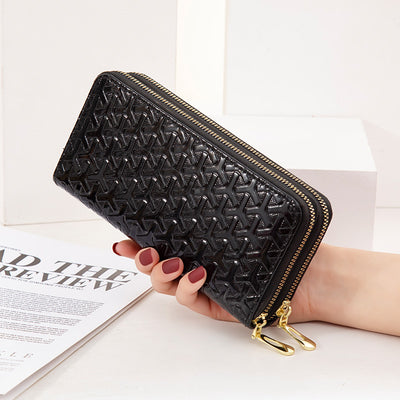 Bolso Móvil de Cuero Brillante con Doble Compartimento y Rayas - Image 14