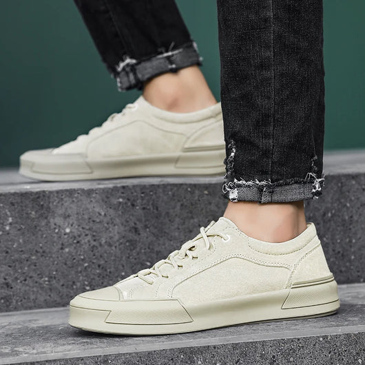 Zapatos Casuales Retro de Cuero Frosted para Hombre - Estilo Urbano Clásico - Image 9
