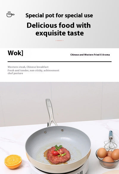 Set de Cocina Premium: Wok de Cerámica y Aluminio + Olla para Leche - Regalo Ideal - Image 10
