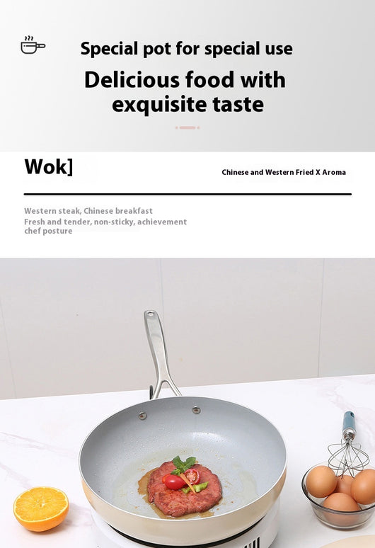 Set de Cocina Premium: Wok de Cerámica y Aluminio + Olla para Leche - Regalo Ideal - Image 10