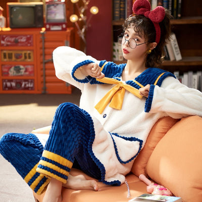 Pijama Coreano Grueso y Suave de Franela para Casa - Image 42