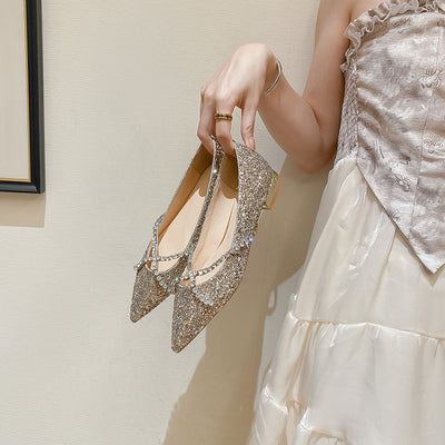 Zapatos Planos con Cristales - Diseño Fashion Elegante