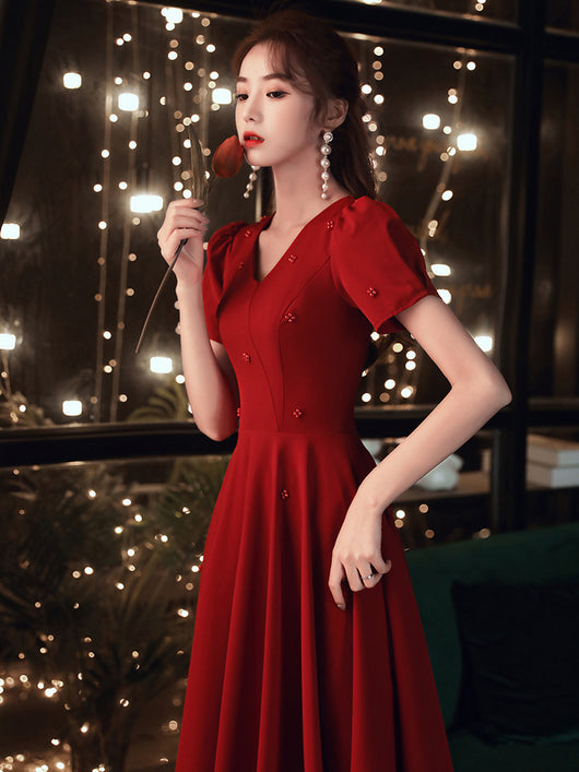 Vestido Rojo Elegante con Espalda Descubierta para Mujer - Image 12