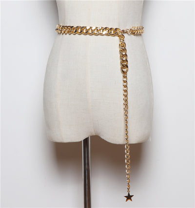 Falda Camisa Versátil con Cadena de Cintura - Image 3