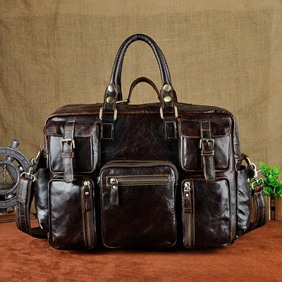 Maletín Ejecutivo de Cuero Genuino 16 Pulgadas - Gran Capacidad para Hombre - Image 11