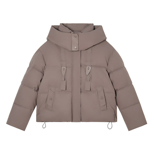 Chaqueta Corta Acolchada con Capucha para Mujer - Image 5