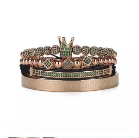 Pulsera Trenzada Poligonal con Letras Romanas - Image 7