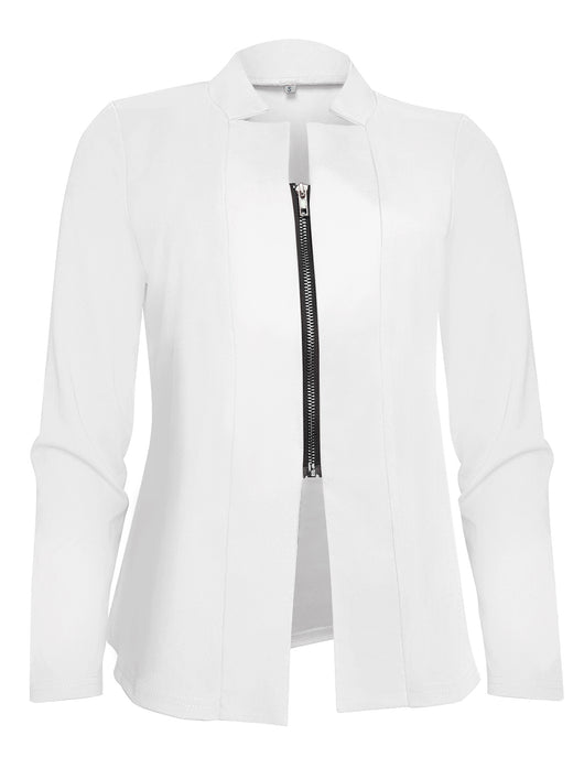 Chaqueta Blazer Mujer Cierre Cremallera Corte Entallado - Image 27