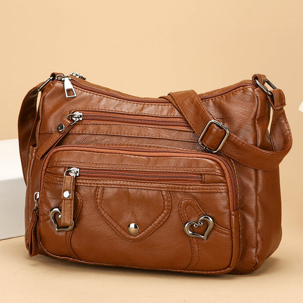 Bolso Bandolera de Lujo Versátil con Diseño Multicapas Espacioso