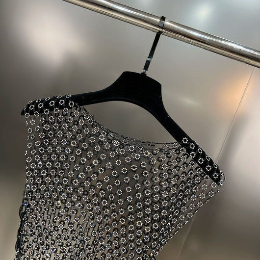 Chaleco Transparente de Malla sin Mangas Cuello Redondo - Image 14
