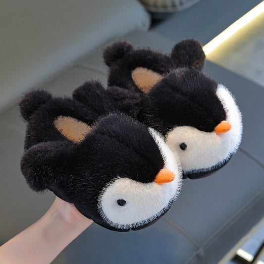 Pantuflas Térmicas Pingüino Esponjosas para Niños y Niñas