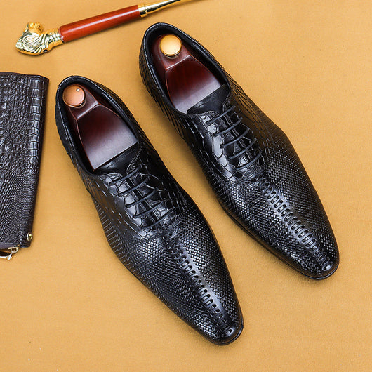 Zapatos Formales de Cuero Premium para Hombre - Diseño Puntiagudo Ejecutivo - Image 17