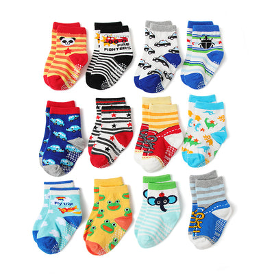 Calcetines Infantiles de Algodón con Diseño Animado y Suela Antideslizante - Image 13