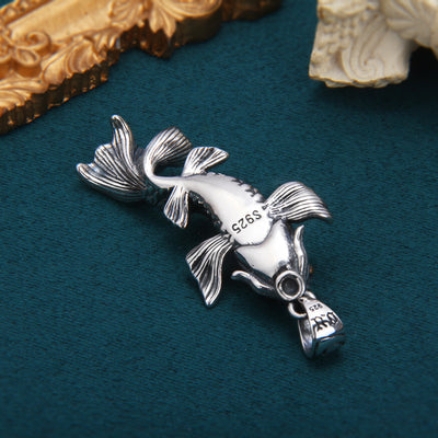 Dije de Plata Esterlina Dragón Saltador de Peces Diseño Personalizado Unisex - Image 3