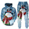 Sudadera con Capucha Estampado Muñeco de Nieve 3D - Conjunto Navideño
