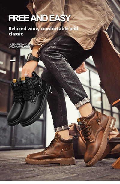Botas Martin de Cuero Retro Estilo Británico - Hombre - Image 15