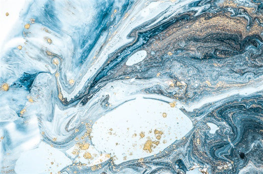 Tapete Abstracto Nórdico Azul Agua Marina con Efecto Mármol - Image 4