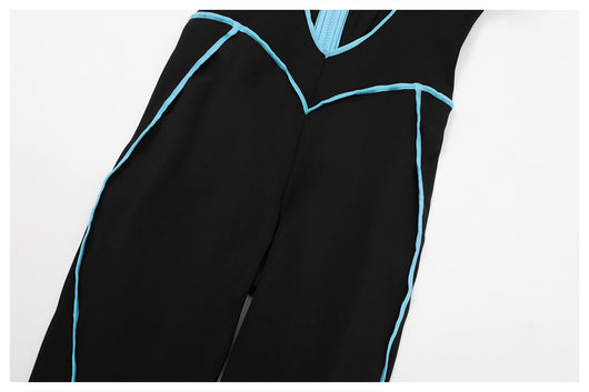 Jumpsuit Deportivo con Espalda Abierta y Detalles en Contraste - Image 9