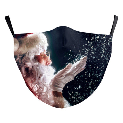 Christmas dust mask with a digital print of happy cats wearing festive Santa hats, elf hats, and mistletoe headbands. - Image 10