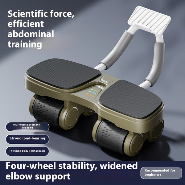 Rueda Abdominal Automática de 4 Ruedas con Rebote Inteligente