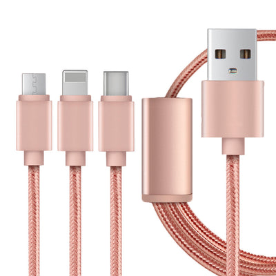 Cable de Datos USB 3 en 1 para Celular - Negro - Image 4