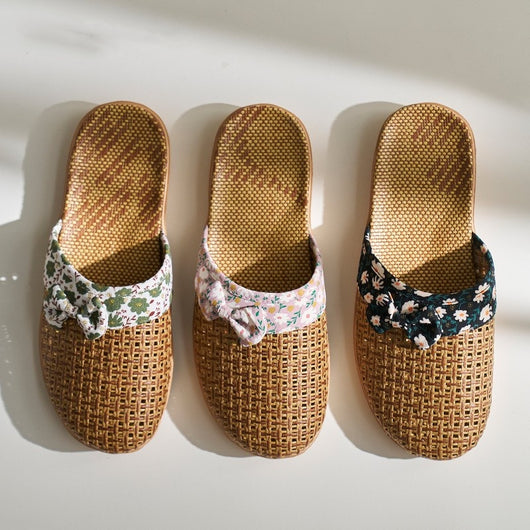 Pantuflas de Lino y Pasto para Mujer - Antideslizantes para Casa - Image 14