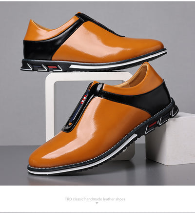 Zapatos Casuales de Cuero para Hombre en Colores Sólidos - Image 11