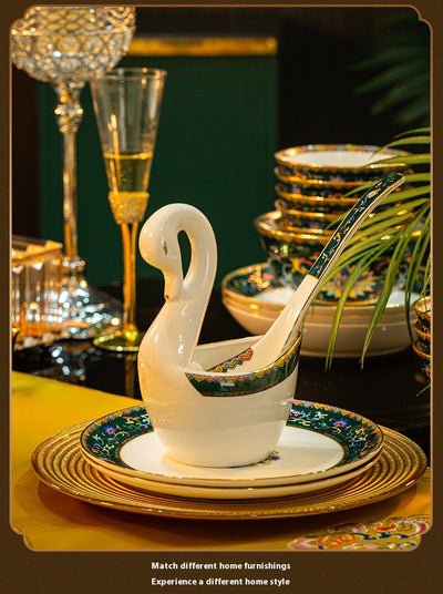 Juego de Vajilla de Porcelana Esmaltada Estilo Hogar - Image 12