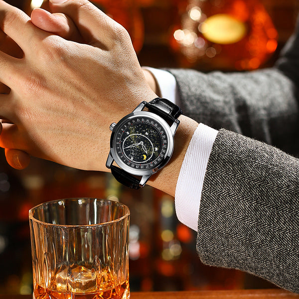 Reloj de Negocios Gypsophila para Hombre - Cuarzo Luminoso Resistente al Agua