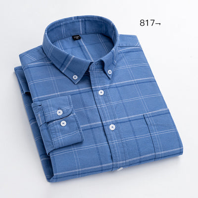 Camisa Oxford de Algodón para Hombre - Casual Elegante de Manga Larga - Image 3