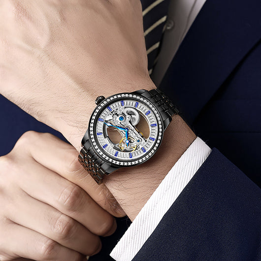 Reloj Mecánico de Lujo con Zirconia Resistente al Agua