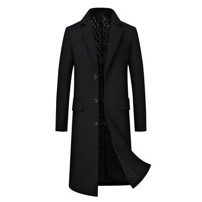 Abrigo Largo Casual de Algodón para Hombre Talla Plus - Image 2