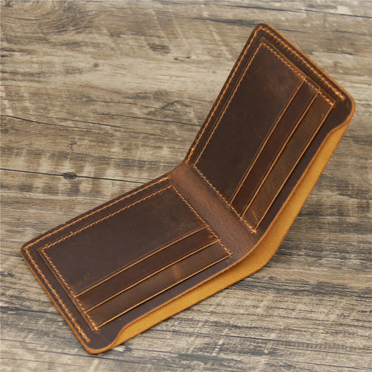 Billetera de Cuero Crazy Horse Estilo Retro Europeo Americano para Hombre - Image 24