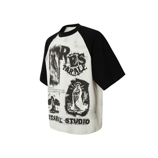 Playera Rock Mujer con Costuras Graffiti Estilo Urbano - Image 4
