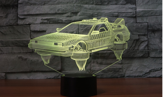 Lámpara Nocturna 3D Coche de Ciencia Ficción para Dormitorio Infantil - Image 6