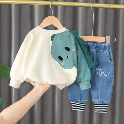Conjunto de Suéter Infantil Estampado de Manga Larga - Image 15