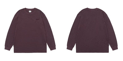 Camiseta de Algodón Pima con Bordado Minimalista - Manga Larga Cuello Redondo - Image 27