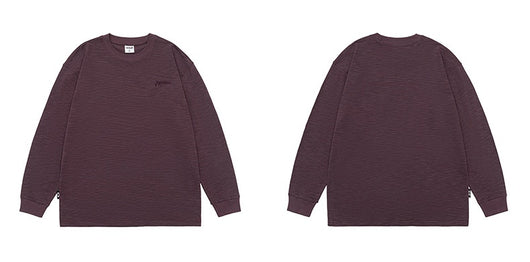 Camiseta de Algodón Pima con Bordado Minimalista - Manga Larga Cuello Redondo - Image 27