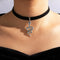 Collar Gótico de Terciopelo Witchy - Gargantilla Grunge Oscura para Regalo