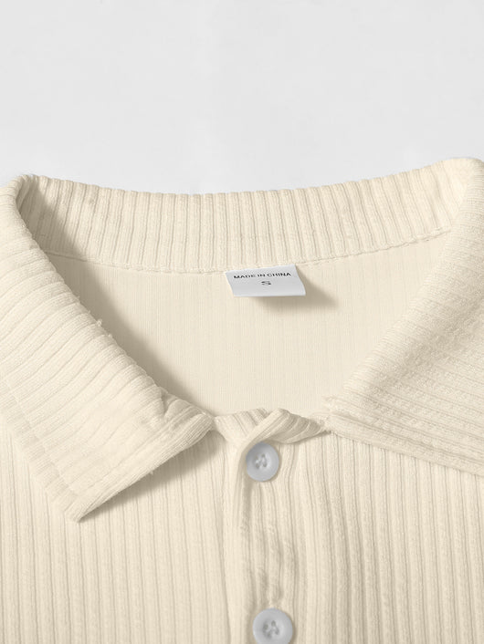 Polo Manga Larga con Cuello Solapa y Botones para Hombre - Image 27